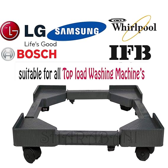 Sharabani Adjustable Universal Top Loading Washing Machine Trolley with Stand