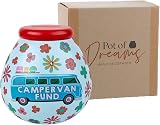Pot Of Dreams Multicolor Hand Painted Retro Campervan Money Box view 2