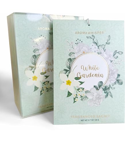 Gardenia Scented Sachets - Set Of 12 Natural Fragrance Packets For Drawers, Closets & Gift Favors
