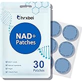 Chrxbei NAD+ Patches for Women and Men, NAD+Patch for Energy and Healthy Aging, Nicotinamide and Resveratrol Wellness Support, Vegan, 30 Patches