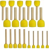 20 PCS Round Sponges Brush Set Kids Painting Tools - Pistha Sponge Painting Stippler Set DIY Painting Tools in 4 Sizes for Ki