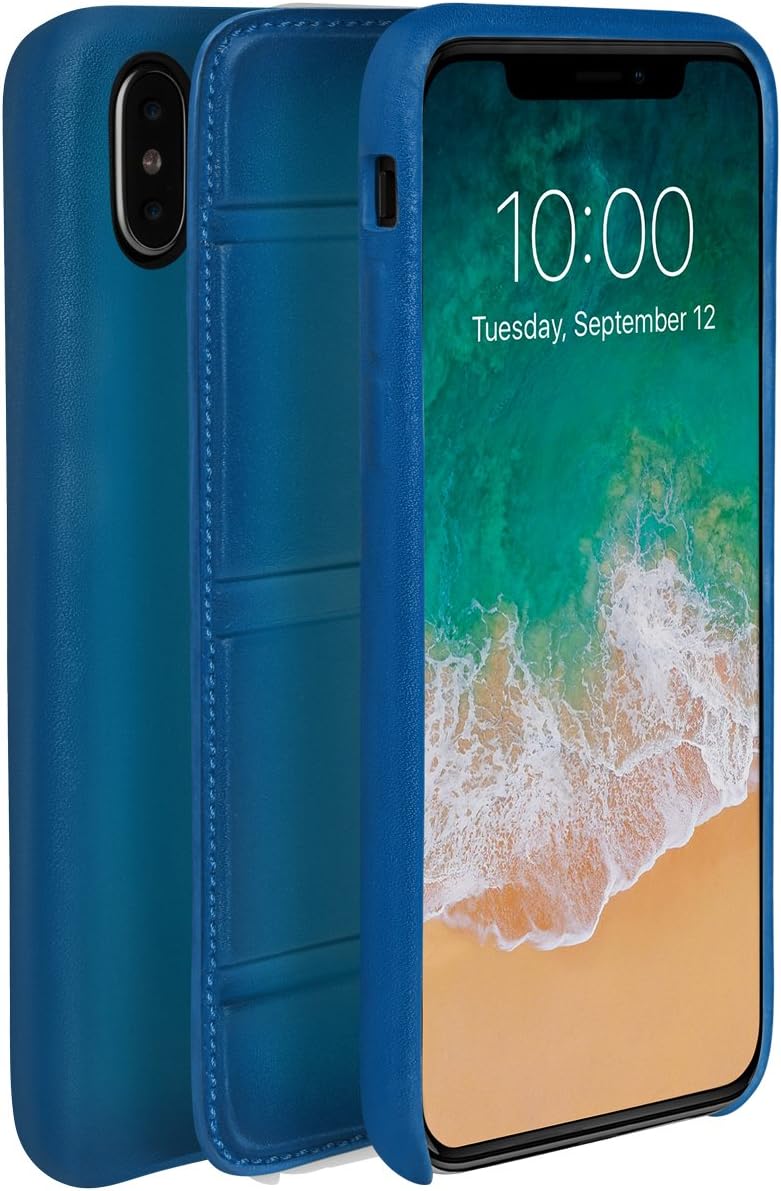 ullu UDUO2GXVT91 Premium Leather Cell Phone Case for iPhone X/XS - Turkish Delight Blue, iPhone X/Xs