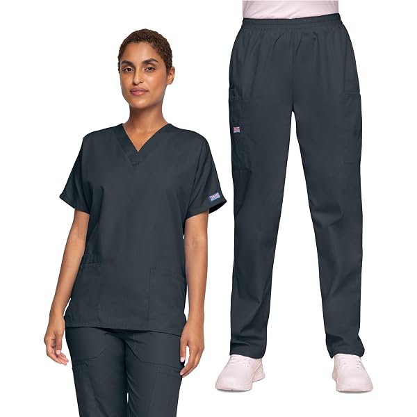 Cherokee Set da donna moderno classico fit 3 tasche scollo a V top