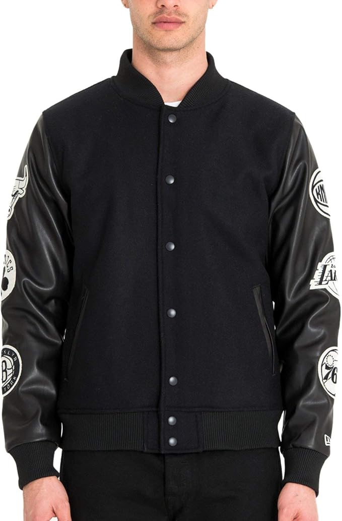 New Era Varsity College Jacket - NBA Team Patches: Amazon.co.uk: Sports & Outdoors