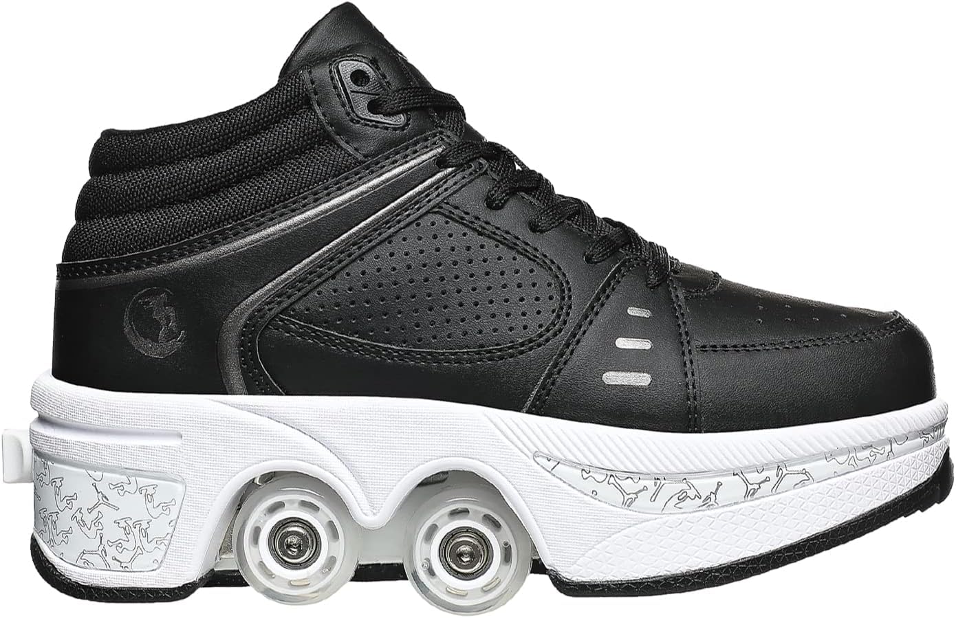 Unisex 2-in-1 Roller Skate Shoes With Pop-Out Wheels - Sneakers That Turn Into Skates - Gift for Kids, Boys, Girls, Men and Women