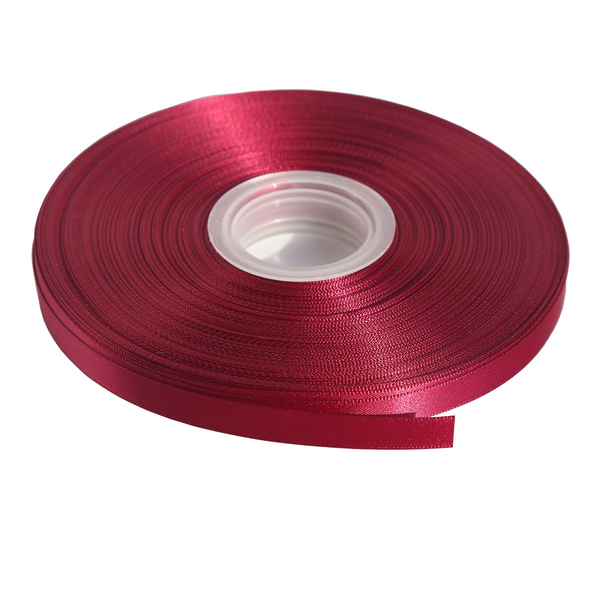 ITIsparkle 9mm Width (3/8") Double Faced Satin Ribbon 45 Meters (Full Reel) Crafts Gift Wrap Floristry - Burgundy 275# Ribbon