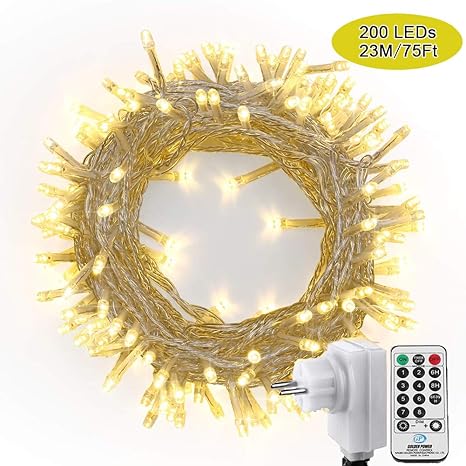 Albero Di Natale Da Esterno Amazon.Nexvin Luci Natalizie Da Esterno Catena Luminosa 23m 200 Led Luci Addobbi Natalizi Per Albero Di Natale Luce Bianco Caldo Per La Festa Di Natale Matrimonio Finestra Terrazza Capodanno Amazon It Illuminazione