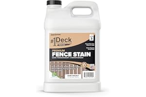 SaverSystems #1 Deck Premium Wood Fence Stain - Semi-Transparent Sealer (2.5 Gallon, Dark Walnut)