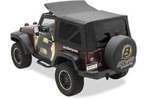 Bestop 7913635 Black Diamond Sailcloth Replace-A-Top for 2007-2009 Wrangler JK 2-door