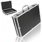 SUPVOX Aluminum Hard Case with Wave Foam Lid and Empty Base for Tools | Wave foam lid, empty base, aluminum shell, tools, samples, guitar pedals, instruments, documents, custom gear