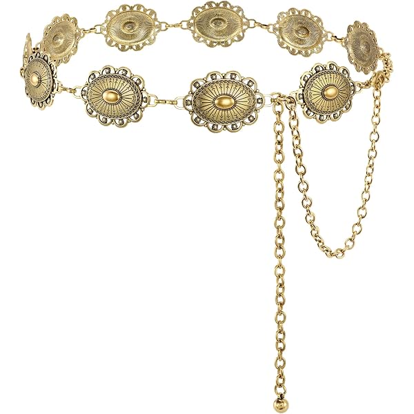 Amazon.com: Western Heart-shaped Metal Waist Belt for Women  display picture 3