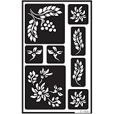 Armour Etch Over N Over Stencil Berry Floral