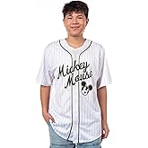Disney Mickey Mouse Men's Baseball Jersey - Mens Classic Mickey Mouse, Donald Duck and Buzz Lightyear Baseball Jersey Shirt