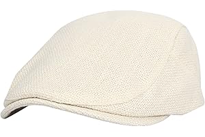 WITHMOONS Ivy Cap Straw Weave Linen-Like Cotton Cabbie Newsboy Hat MZ30038