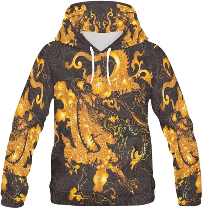 3d all over print dragon hoodie