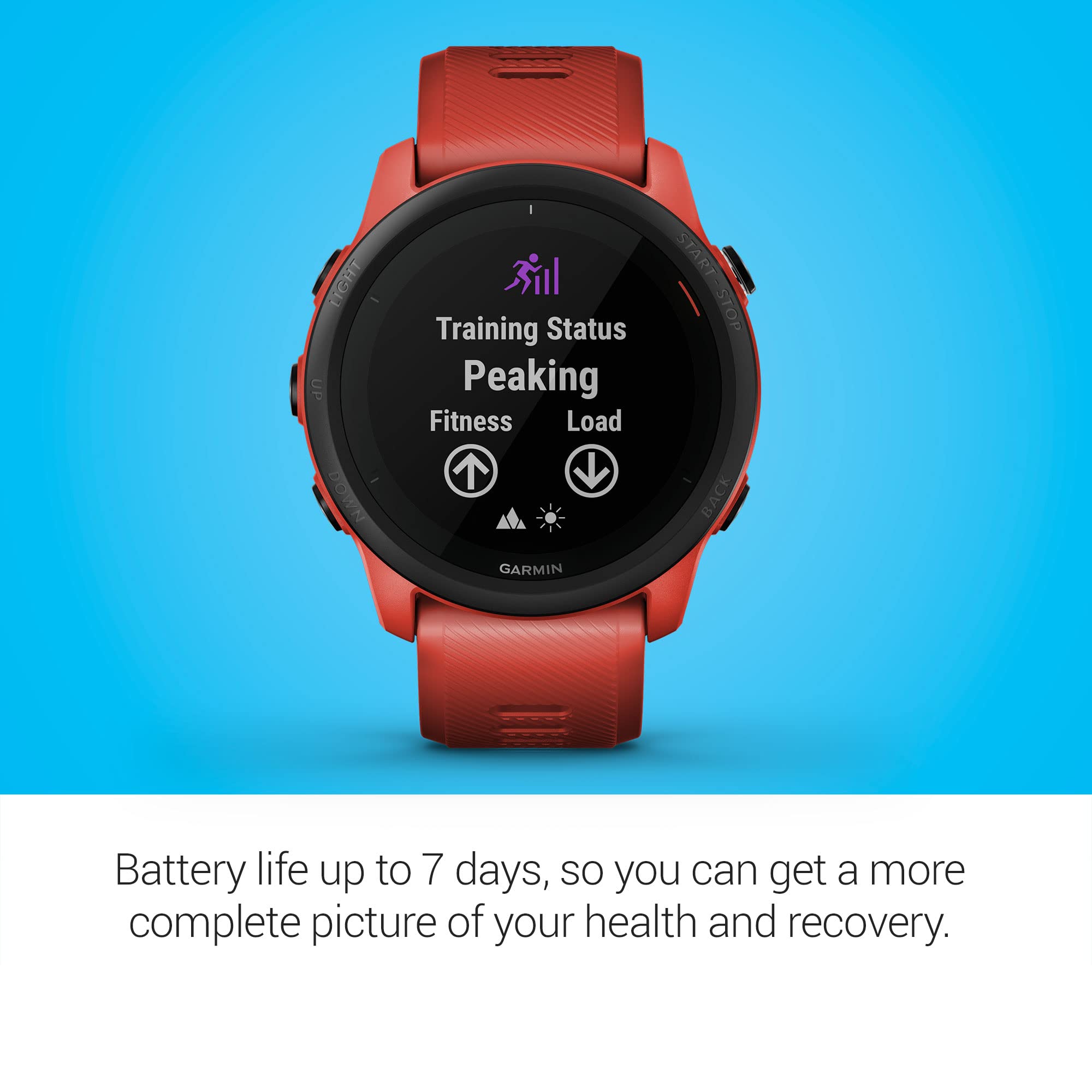 Garmin Forerunner 745, GPS Running Watch, Detailed Training Stats and On-Device Workouts, Essential Smartwatch Functions, Red (Renewed)