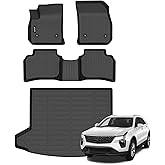 Jenofa-Floor Mats for Cadillac XT4 2019-2025 Car Mats Cargo Mat Fit XT4 All Weather Non-Slip Waterproof Durable TPE Rubber Floor Liner Accessories Full Set 2024