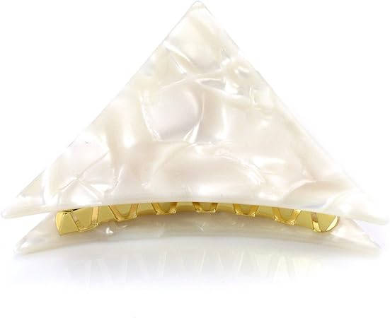 Amazon ニノン Ninon 三角クリップ ヘアクリップ Mサイズ ホワイト Ninon ビューティー 通販