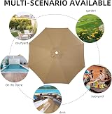 maxant Replacement Parasol Canopy 3m 8-Rib Fabric Cover Garden Umbrella view 6
