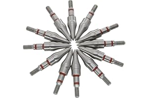 maifield Stainless Steel Archery Field Points, Easy Pull Various Outside Diameter,85/100/125/150/175/200/225/250/275/300 Grains,Screw in Archery Field Tips