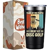 DOEARTE Disc Golf Gifts for Men - Christmas Birthday Gifts for Discs Golfer Lover Dad Boyfriend - Disc Golf Accessories for Men - 20oz Tumbler