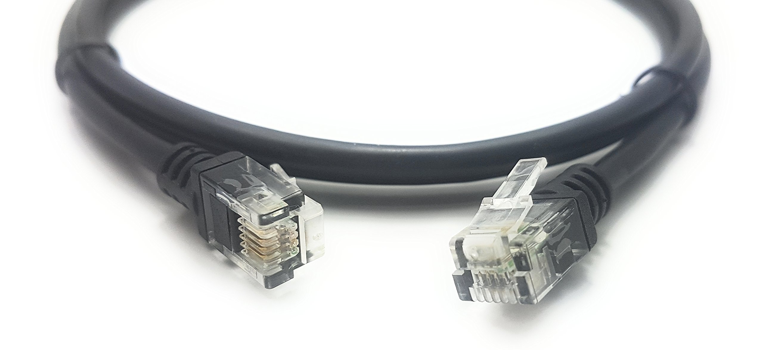 MainCore 1m Long Black ADSL 2+ High Speed 26AWG Broadband Modem Cable RJ11 to RJ11 (Available in 1m, 2m, 3m, 5m, 10m, 20m) (1m)