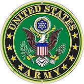 United States Army Aluminum Metal Round 12 Inch Diameter Sign - Perfect for Walls, Garages & Outdoor Decoration (USA Army)