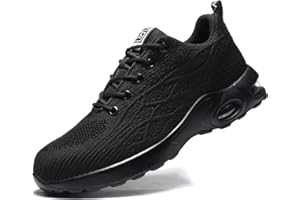 MIFAWA Safety Shoes for Men Steel Toe Shoes Men Lightweight Work Shoes Anti-Puncture Breathable Comfortable Steel Toe Sneaker