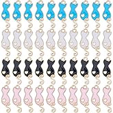 BEAMARKER 88Pcs Enamel Cat Charms for Jewelry Making 4 Colors Alloy Kitten Animal Pendants Cute Mini Pet Cat Charms Bulk for Women Men Necklace Bracelet Earring Making DIY Craft