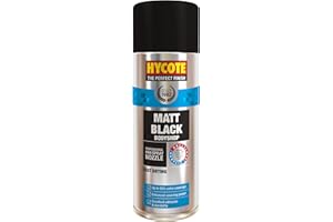 Hycote Bodyshop Fast Drying Aerosol for Cars, Black Spray Paint for Metal, Plastic and Glass Surfaces, Matt Black, 13.5 Oz