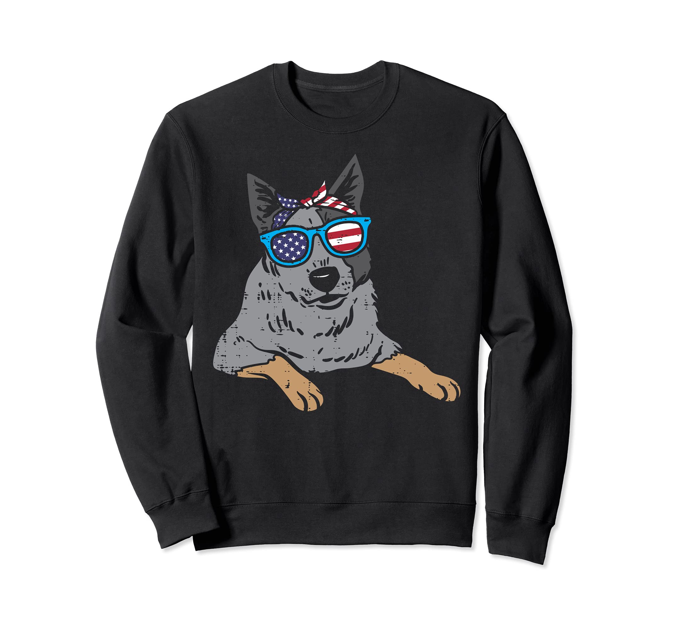 Bandana Heeler Cattle Dog American US 4th Of July Fourth Dog Sweatshirt