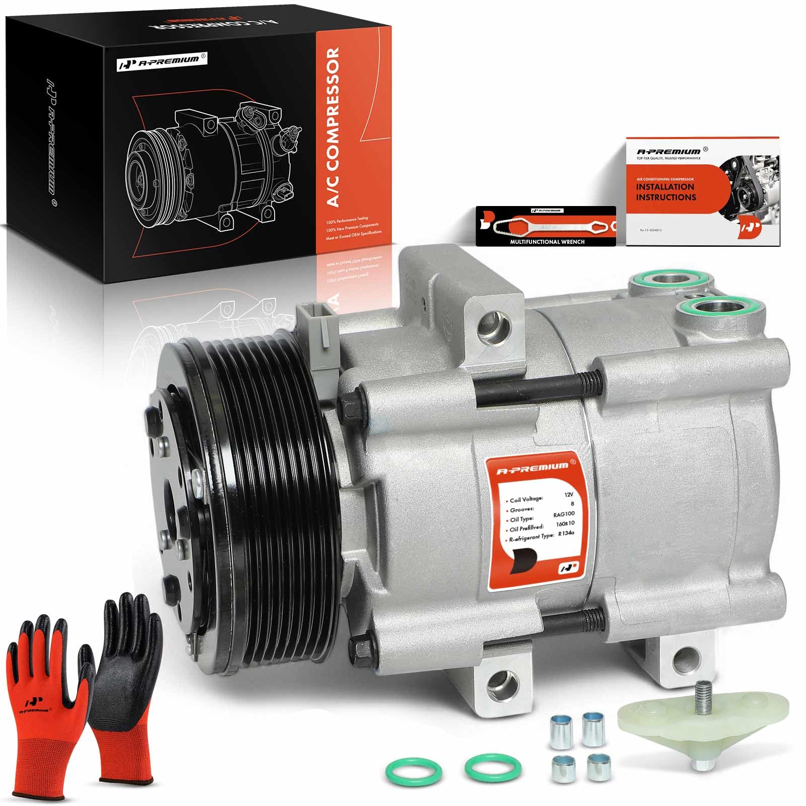 Photo 1 of *MISSING PARTS*
A-Premium Air Conditioner AC Compressor with Clutch Compatible with Ford F-150, Expedition, E-150 Econoline, E-250 Econoline, E-350 Econoline, E-350 Super Duty & Lincoln Navigator, 4.6L 5.4L 6.8L
