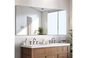 CILIBER Frameless Mirror, 30x60 Inch Large Bathroom Mirrors for Wall, Upgraded Shatterproof Rectangle Vanity Mirror Over Sink with Polished Edge for Bathroom,Bedroom,Living Room and Entryway