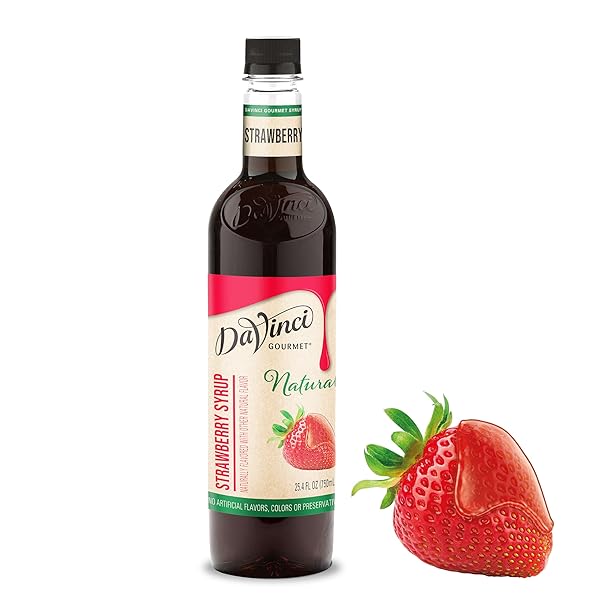 DAVINCI GOURMET NATURALS STRAWBERRY SYRUP, 25.4 FLUID OUNCES...