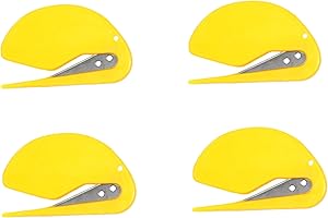ALAZCO 4pc (All Yellow Color) Value Pack Set of World's Most Efficient Letter Opener Envelope Slitter