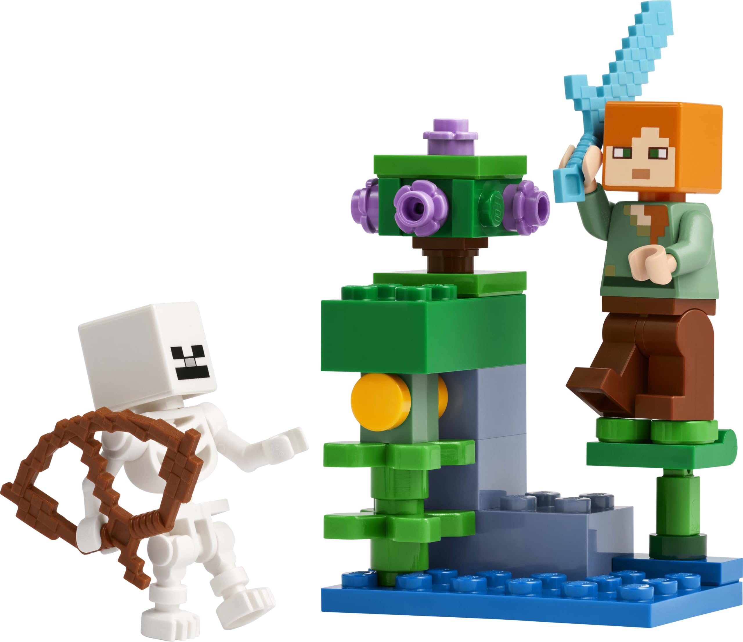 LEGO Minecraft Alex and Skeleton Cave Mini Set LEGO Minecraft The Lush Cave Fight 30705