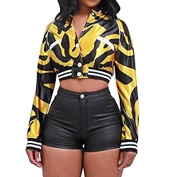 Women's High Waist Faux Leather Shorts Sexy PU