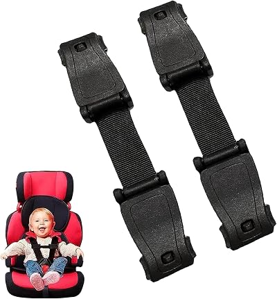 BRITECO Secure 2Pcs Anti Escape Car Seat Strap Set Child Safety Harness Black