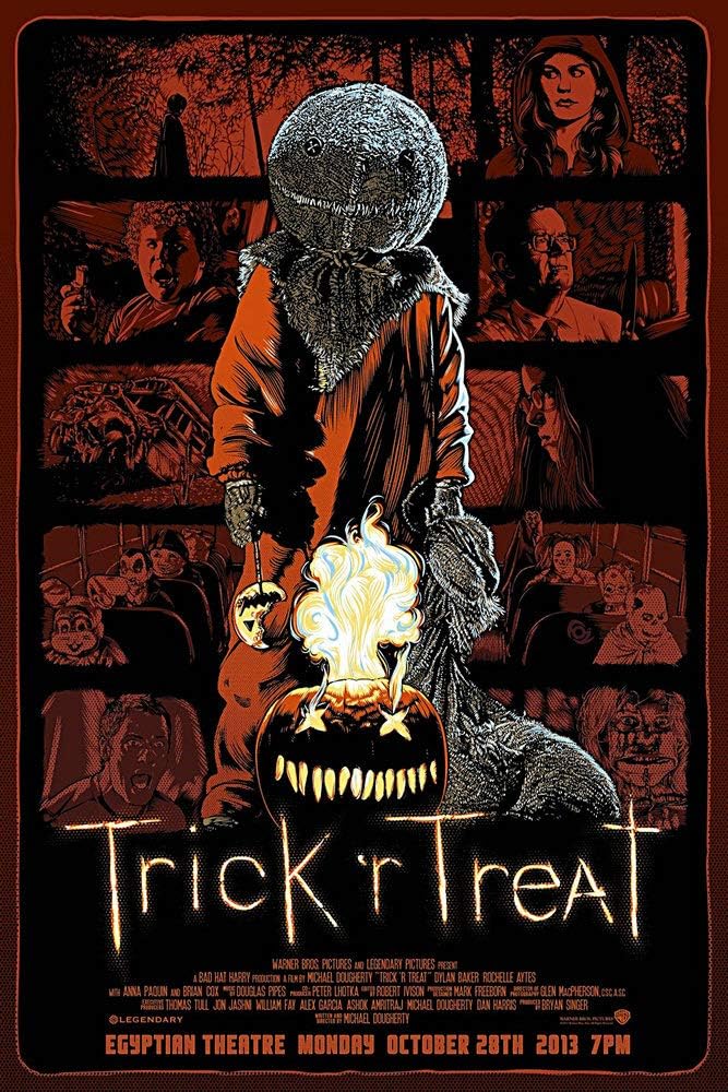 GZCJHP Trick R' Treat Movie Poster Horror Art Silk Poster Canvas Print 13x20 24x36 inch for Room Decor Decoration-002 (24x36inch Silk)
