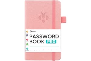 KUMEER Password Book with Alphabetical Tabs - Small Password Keeper Book with Luxurious Pearlised Leather Hardcover - 3.5x5.8 Inch Password Notebook & Organizer for Internet Website and Login Details