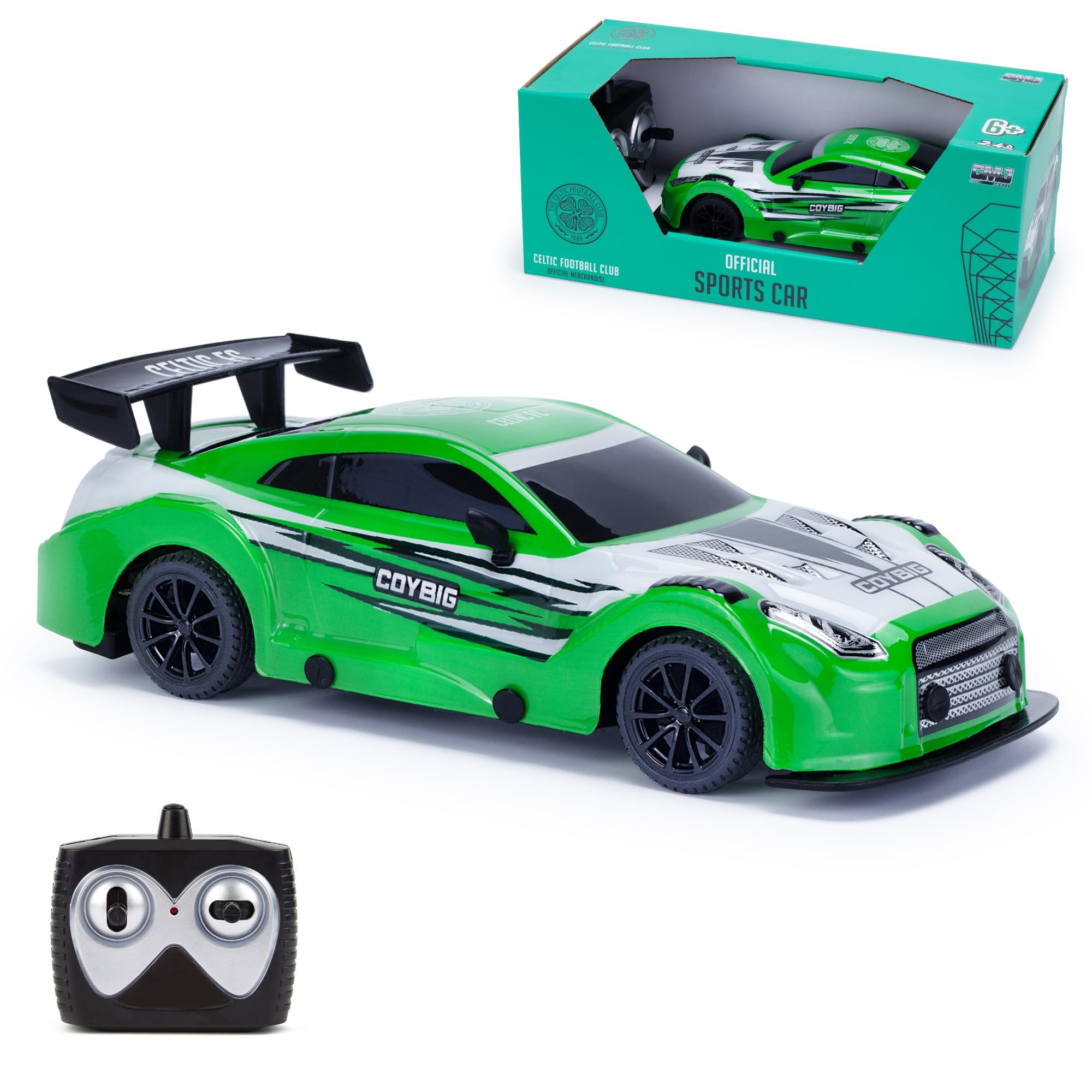 Celtic Officially Licensed RC Sports Car, Remote Control Vehicle, 1:24 Scale Gunners,Perfect for Kids – For Bhoys and Wee Lasses