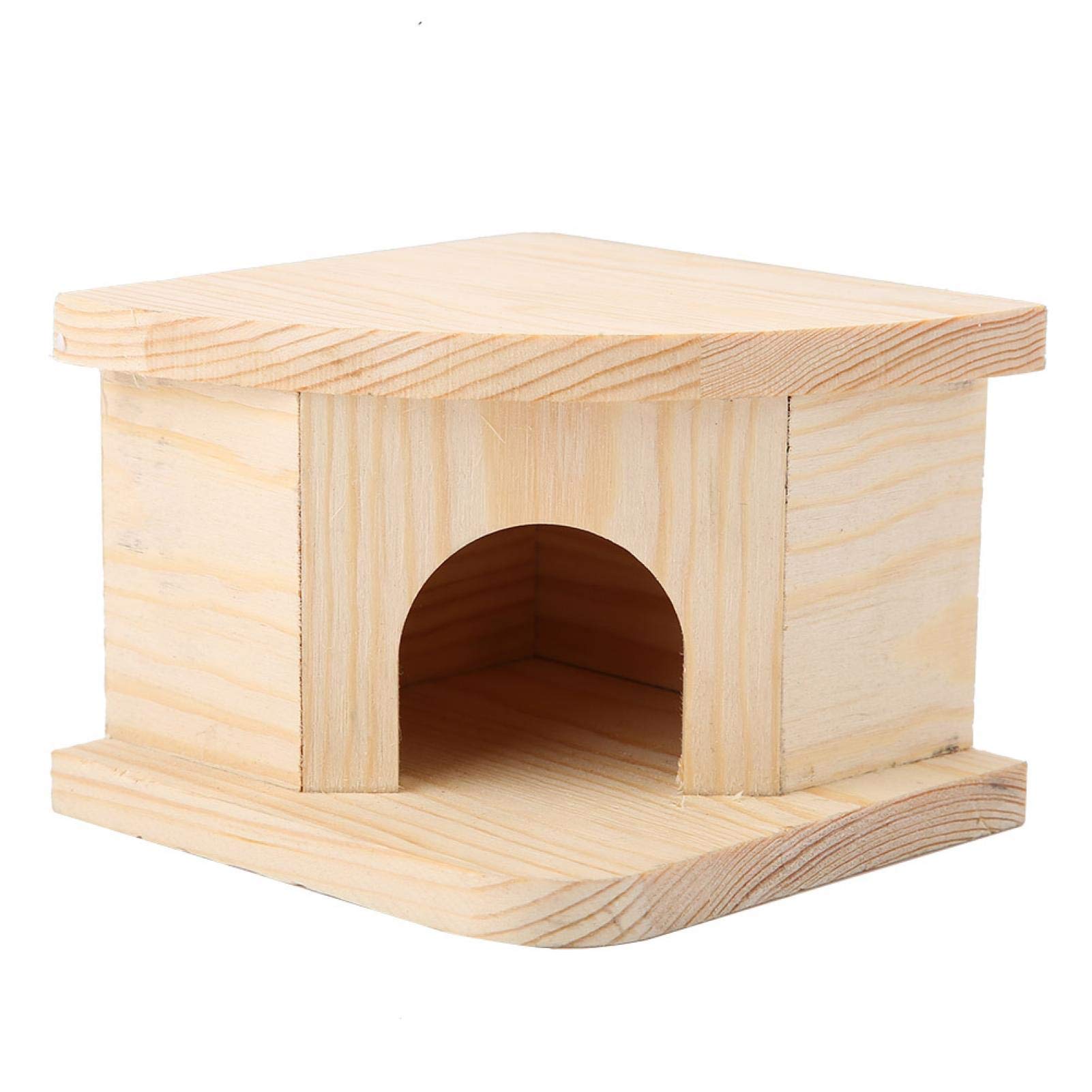 Hamster House Wooden Hamster Bed, Durable Hamster Bedding, Hamster Hideout for Squirrel Animals Chinchilla Gerbils