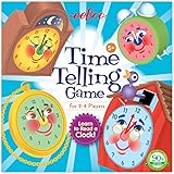 eeBoo: Time Telling Game, Develops Time Telling Skills, Learn to Read a Clock, Includes a Score Pad, 4 Clocks, and 50 Game Ca