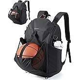 BAGSMART Basketball Gym Bag for Men with Shoes Compartment, Basketball Backpack with Ball Holder, Functional Gym Bag for Volleyball, Soccer & Baseball