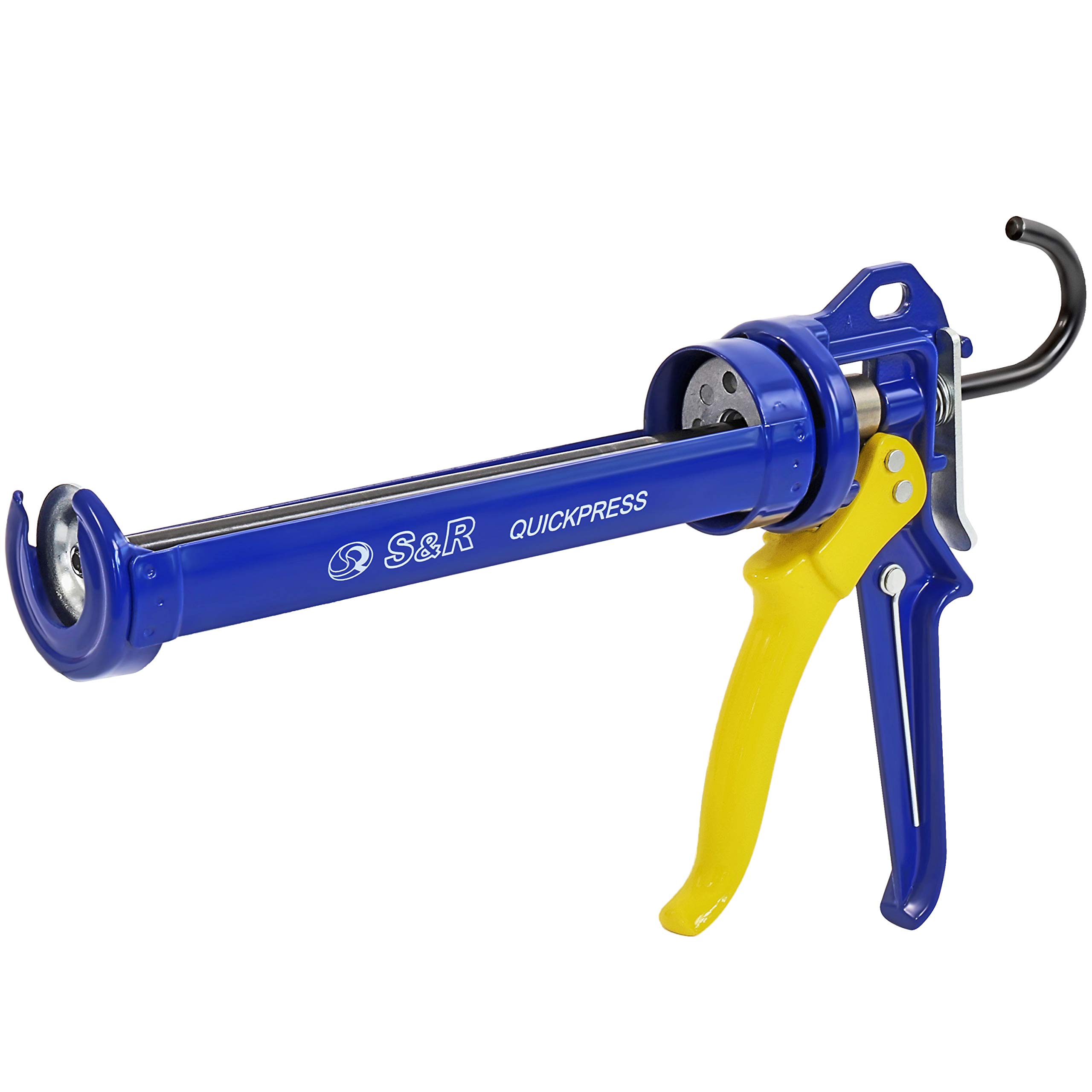 S&R Caulking Gun with Rotating Frame for 310 ml Cartridges, Professional Caulking Press, Sealant Press with 18:1 Thrust Ratio