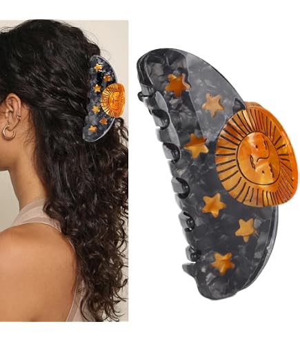 Amazon.com: Fantasy Gold Sun Hair Clips,Novelty Acetate Moon 