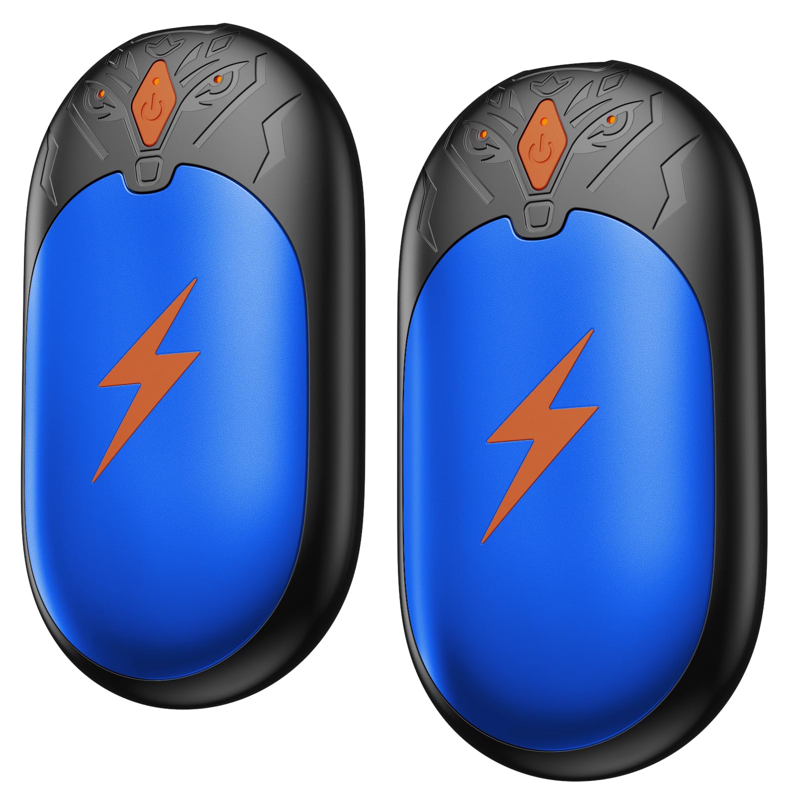Hand Warmers Rechargeable 2 Pack, Ultrathin Electric Handwarmers Portable Pocket Heater, Reusable Hand Warmer 2 in 1, 3 Levels Heat, Up to 24 hrs, Double-Sided Heating USB Warmers for Winter Gift-Blue