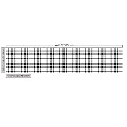 Ambesonne Plaid Fabric by The Yard, Black and White
