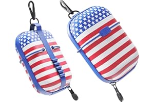 Precision Pro Golf Premium Rangefinder Case, Hard Shell, Carabiner Clip for Easy Attachment, Durable Exterior, Multi-Activity Compatible: From Golf to Hunting, Black & White