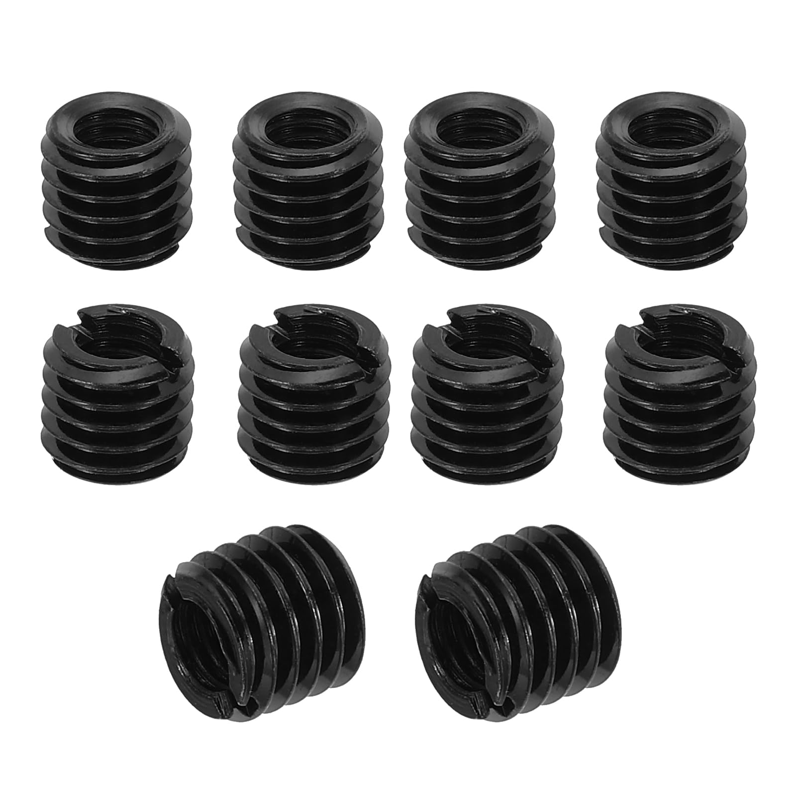 PATIKIL Thread Adapters Sleeve Reducing Nut, 10 Pcs M8xM5x7mm Male to Female Repair Insert Nut Screw Reducer Conversion Metal Fastener, Black